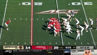 Louisville fake kneel trick play leads to TD vs Boston College