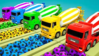 Baby Shark + Bingo Song -Concrete mixers and colorful soccer balls -Baby Nursery Rhymes & Kids Songs