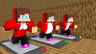 Maizen Sisters : Fat JJ Getting Strong (Maizen Minecraft Animation)