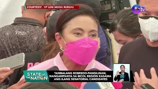 Tambalang Robredo-Pangilinan, nangampanya sa Bicol Region kasama ang ilang senatorial... | SONA
