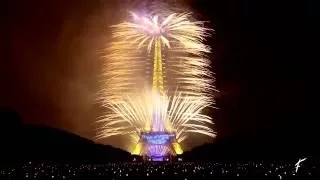 Bastille Day in Paris: the Eiffel tower fireworks