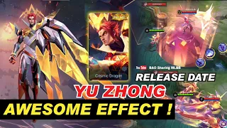 Yu Zhong PRIME SKIN M5 Cosmic Dragon Skill Effect ! MLBB New Skin RELEASE DATE