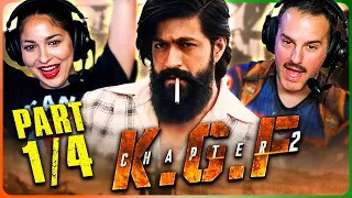 KGF: Chapter 2 Movie Reaction Part 1/4! | Yash | Sanjay Dutt | Raveena Tandon | Srinidhi Shetty