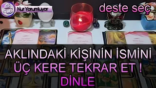 AKLINDAKİ KİŞİNİN İSMİNİ ÜÇ KERE TEKRAR ET ❗❗  OLACAKLARI DETAYLI DİNLE #tarot açılımı