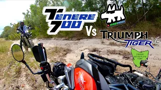 Tenere 700 Vs Triumph Tiger 800 XC | MVDBR Vs Tassie Adventure Rider | Off Road Test of Bike & Rider