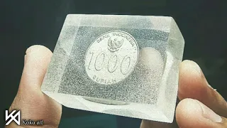 Indonesian Coins in Epoxy Resin.DIY a Simple way / RESIN ART