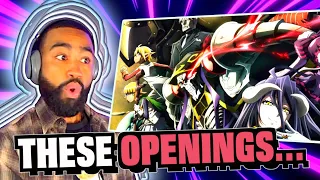 FIRST TIME Reacting to OVERLORD Openings 1-4 | Musician Reacts