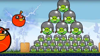 Angry Birds Huge - SHOCKING ALL PIGGIES WITH JUST ONE THUNDER BIRDS 9999 LEVEL!