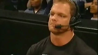 Chris Benoit puts headphones at announce table and doesn't say 1 word Guerrero VS Jericho