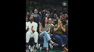Newly retired Sue Bird taking in her first Seattle Storm game as a spectator 🗣️⚡ #nba #basketball