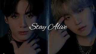 BTS Suga&Jungkook Stay Alive (speed up + reverb)