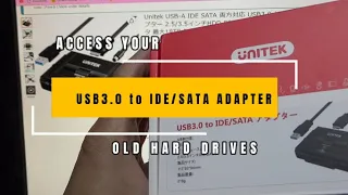 UNITEK USB3.0 TO IDE/SATA ADAPTER-ACCESS YOUR OLD HARD DRIVES EASILY #usb #pc