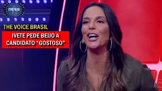 Ivete Sangalo pede beijo a candidato e depois explica ao marido: 'é coisa de televisão'.