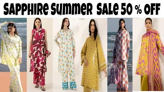 Sapphire Summer Biggest Sale 2024 | Sapphire Summer Sale Up to 50% off | Sapphire Lawn Sale Today