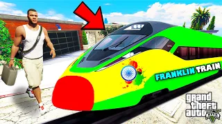 Franklin Made A NEW BULLET TRAIN STATION In Front of Franklin's House in GTA 5 | SHINCHAN and CHOP