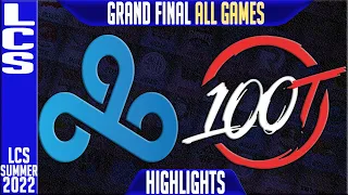 C9 vs 100 Highlights ALL GAMES | LCS Playoffs Grand Final Summer 2022 | Cloud9 vs 100 Thieves