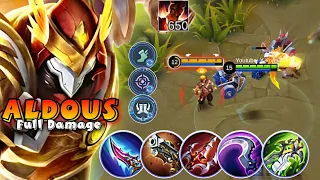 ALDOUS 650 STACK FULL DAMAGE 1 HIT SESAKIT INI❗ BUILD ALDOUS TERSAKIT 2023❗ Mobile Legends