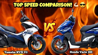 Yamaha NVX 155 V2 VS Honda Vario 160 | TOP SPEED COMPARISON | GPS