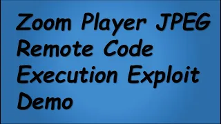 Zoom player jpeg exploit POC