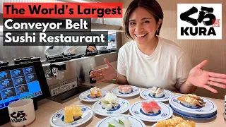 I take you with me to the world's largest conveyor belt sushi restaurant! Did I eat a lot? Hahaha