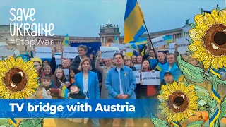 TV bridge with Austria. Charity telemarathon Save Ukraine - #StopWar