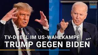 TV Duell im US-Wahlkampf - Donald Trump gegen Joe Biden