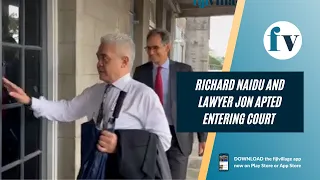 Richard Naidu and lawyer Jon Apted entering court  | 26/07/22