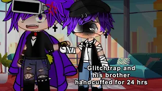 Glitchtrap and His Brother Handcuffed for 24hrs//FNAF//My AU// GONE WRONG