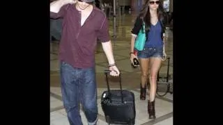 Ian and Nina  arriving for a flight at LAX airport in Los Angeles  August 8