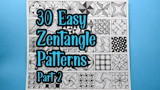 15 Easy Zentangle Patterns For Beginners | Part 2  | Easy Drawing || الگوهای ساده زنتنگل