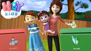 Reduce Reuse Recycle song for preschoolers ♻️ Recycling for Kids 🌍 HeyKids - Nursery Rhymes