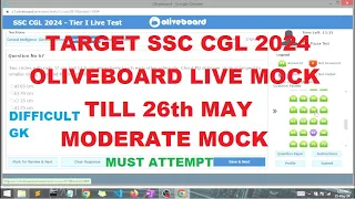 OLIVEBOARD SSC CGL PRE LIVE MOCKTEST | 25-26 MAY | #ssccgl #ssc #ssccgl2024 #cgl #cgl2024 #sscexam