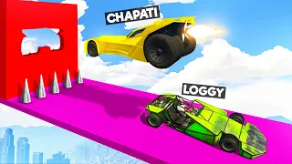 CHAPATI RIDING ON MY RAMP CAR TO REACH THE FINISH