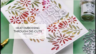 ❤️Painting with Embossing Powders or Heat Embossing Through Die Cuts  CARD MAKING TECHNIQUE