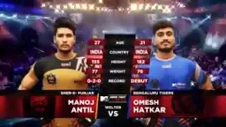 Sher-E-Punjab Vs Bengaluru Tigers | MTV Super Fight League | Manoj Antil Vs Omesh Hatkar | SFL