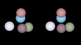 5-balls-3d-multicolor. Rotation in four-dimensional space. 4D. Fourth dimension. Hyperspace.