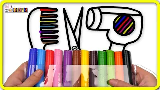 💇‍♀️✂️ Salon Supplies Coloring Page: Let Your Creativity Flow! 🎨✨ / Akn Kids House