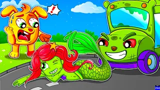 Zombie Mermaid School Bus - Mermaid Zombie Pregnant - English Kids Songs & Zin Zin - Nursery Rhymes