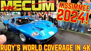 MECUM  KISSIMMEE 2024 Rudy's World Coverage In 4k Classic Muscle Cars Exotics & More!