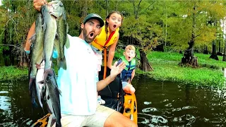 THIS IS WHY You Take Kids CATFISHING in a SWAMP!  (Their Biggest Ever!)