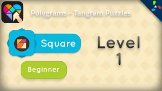 Polygrams - Tangram Puzzles - Square Beginner - Level 1