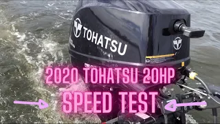 Tohatsu / Mercury 20HP Top Speed Test on Lowe 1448M