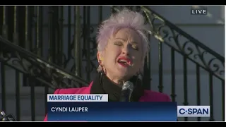 CYNDI LAUPER SINGS AT WHITE HOUSE - "True Colors" - Biden signs  Respect for Marriage Act