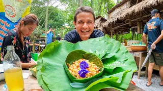 $1.30 Thai Salad at BAMBOO FOREST Market!! Thailand’s Green Food Paradise | Phatthalung (พัทลุง)