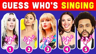 Guess WHO'S SINGING 🎤🎵 | Celebrity Song Edition | Taylor Swift, The Weeknd, Olivia Rodrigo, Doja Cat