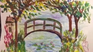 How to Draw Monet's Bridge with First Grade (patron spots available)