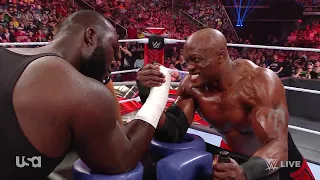 Bobby Lashley & Omos Arm Wrestling Contest, Omos Destroys Lashley - WWE Raw 4/25/22 (Full Segment)