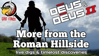 Ep#75 Old coins and mystery items on the Roman Hillside - XP Deus II (1&2) Real Metal Detecting UK