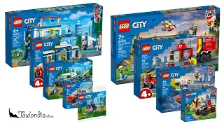 ALL LEGO City Fire and Police 2023 Compilation / Collection - Unbox and speed build