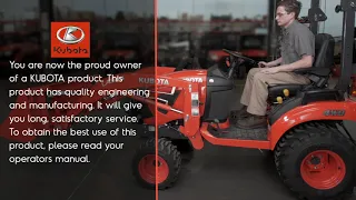 Chassis and Loader Lubrication- BX2380 Tractor: Know Your Kubota